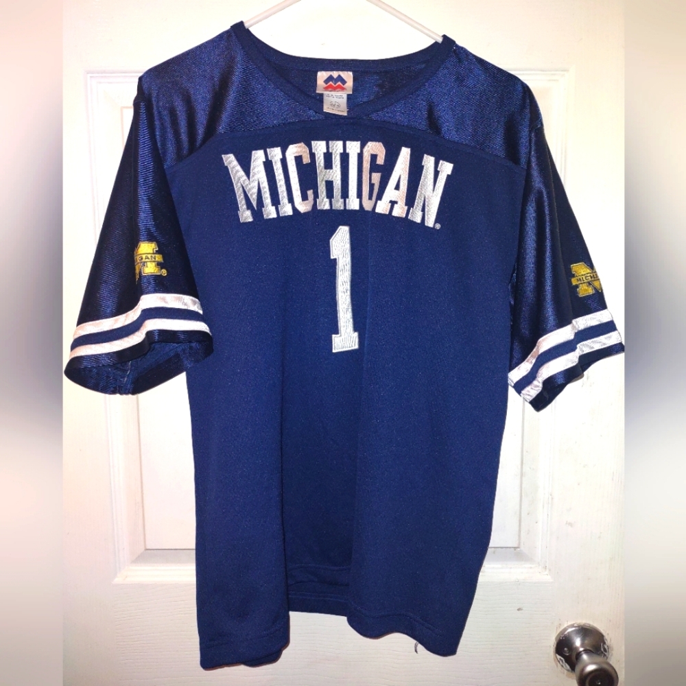 Vintage Michigan wolverines jersey no name #1 size L (16-18)